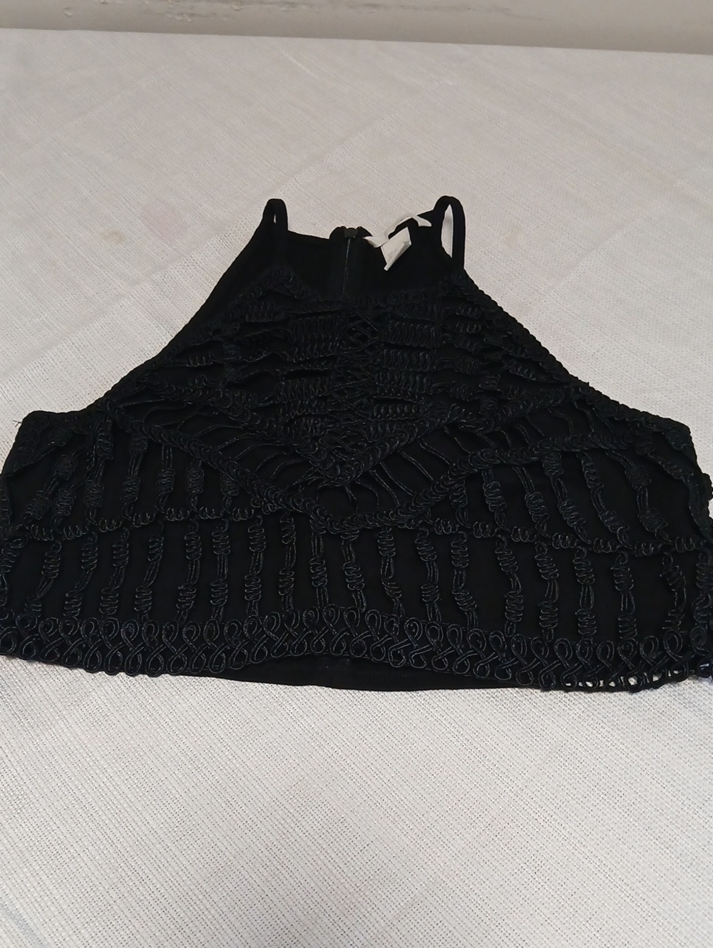 H&M Black Crochet Halter Crop Top - Picture 6 of 6